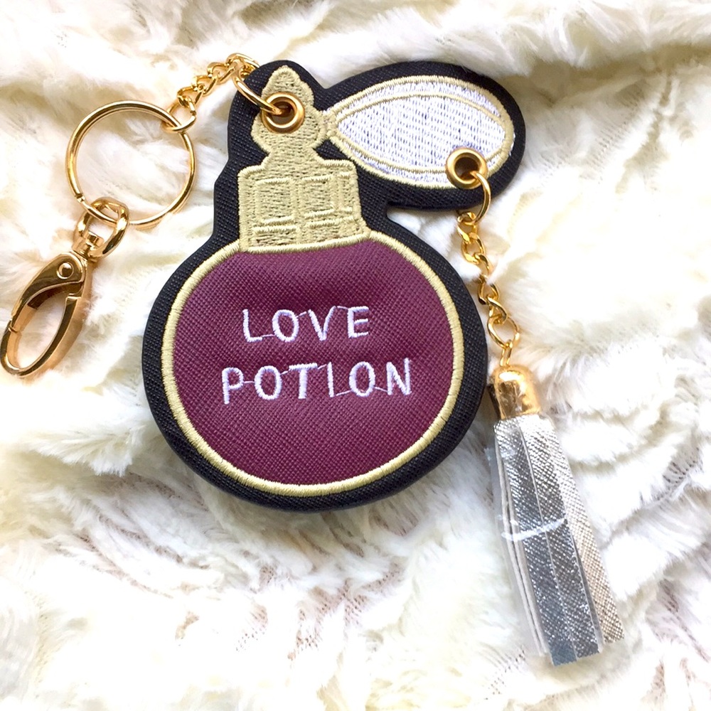 Love Potion Key Fob Tassel Charm for Handbag Purse Backpack from LA Boutique